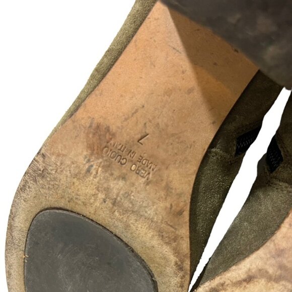 Aquatalia boots women's 37 US 7 gray green suede ankle boot bootie - Picture 9 of 10